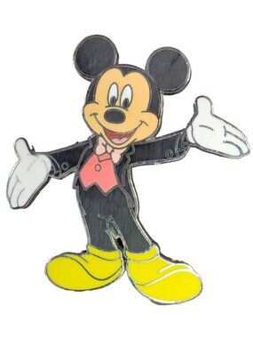 Disney Mickey Mouse Trading Pin Black Tuxedo Lapel Pin Brooch Accessories Badge